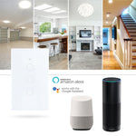 TC120 와이파이 스마트 조명 스위치 유리 스크린 터치 패널 음성 제어 무선 벽 스위치, Alexa Echo / Google Home 호환