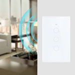 TC120 와이파이 스마트 조명 스위치 유리 스크린 터치 패널 음성 제어 무선 벽 스위치, Alexa Echo / Google Home 호환