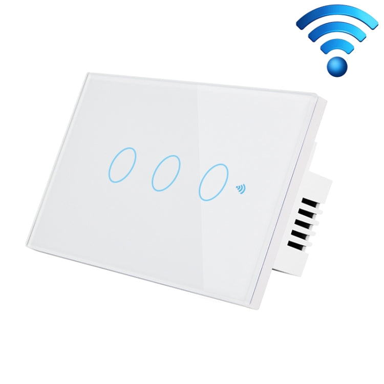 TC120 와이파이 스마트 조명 스위치 유리 스크린 터치 패널 음성 제어 무선 벽 스위치, Alexa Echo / Google Home 호환