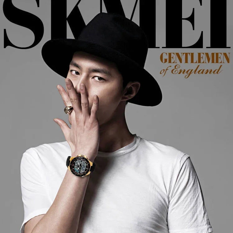 SKMEI 1016 다기능 남성용 야외 스포츠 야광 방수 이중 디지털 시계