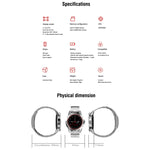 N6 스마트워치 1.3인치 TFT 스크린 MTK2502C 블루투스4.0, 스테인리스 스틸 시계줄, 심박수 모니터 & 만보계 & 수면 모니터 & 장시간 앉아있음 알림 지원, 스테인리스 스틸 시계줄/블랙, 스테인리스 스틸 시계줄/실버