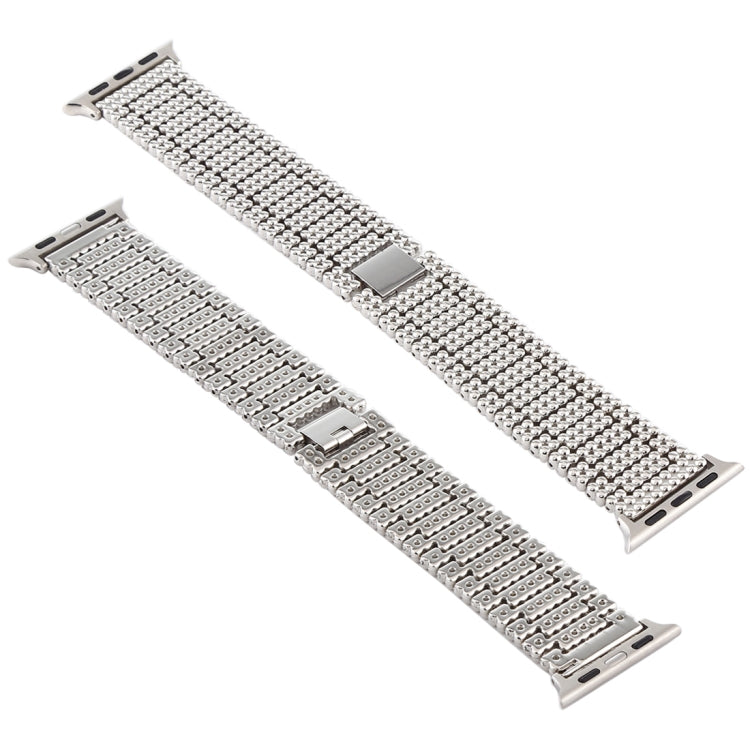 애플 워치 시리즈 7 41mm / 6 & SE & 5 & 4 40mm / 3 & 2 & 1 38mm용 아홉 알 스테인리스 손목 시계줄