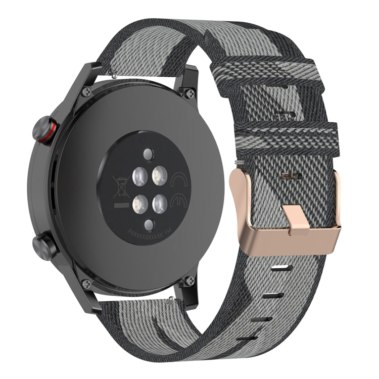 22mm 스트라이프 나일론 손목 스트랩 시계 밴드 Huawei GT / GT2 46mm, Honor Magic Watch 2 46mm / Magic