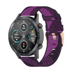 22mm 스트라이프 나일론 손목 스트랩 시계 밴드 Huawei GT / GT2 46mm, Honor Magic Watch 2 46mm / Magic