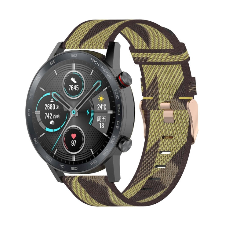 22mm 스트라이프 나일론 손목 스트랩 시계 밴드 Huawei GT / GT2 46mm, Honor Magic Watch 2 46mm / Magic