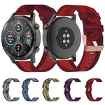 22mm 스트라이프 나일론 손목 스트랩 시계 밴드 Huawei GT / GT2 46mm, Honor Magic Watch 2 46mm / Magic