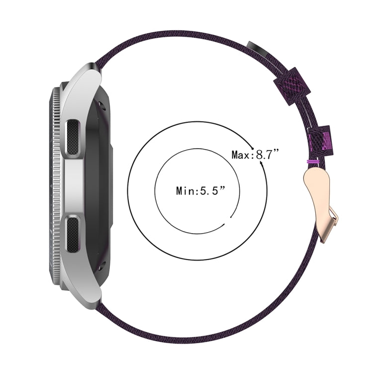 갤럭시 워치 46mm / 기어 S3용 22mm 줄무늬 짜임 나일론 손목 스트랩 시계 밴드