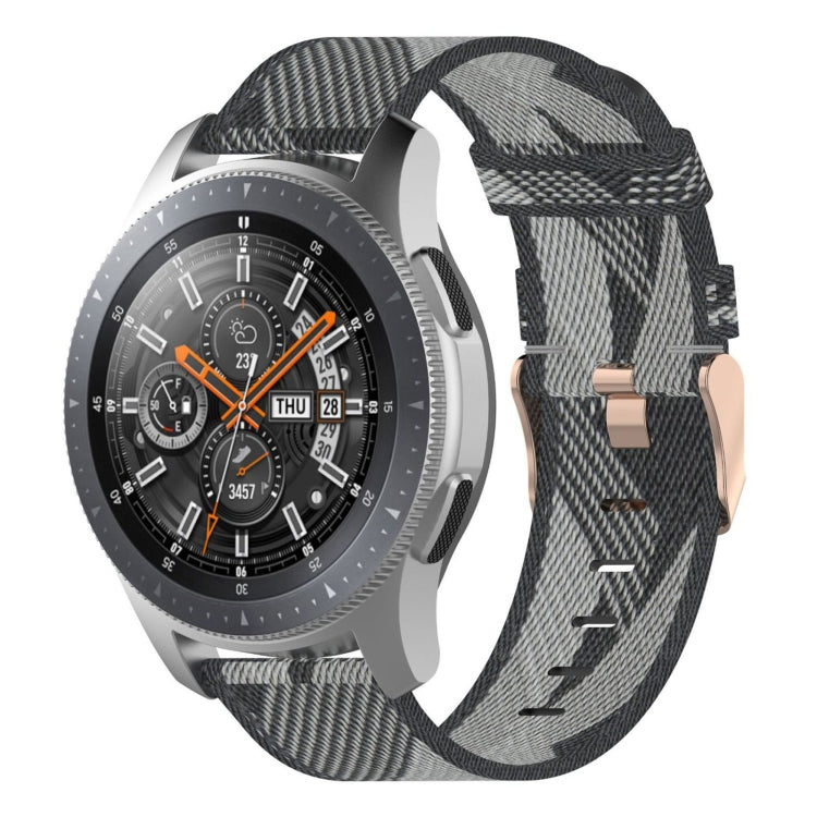 갤럭시 워치 46mm / 기어 S3용 22mm 줄무늬 짜임 나일론 손목 스트랩 시계 밴드