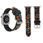 Apple Watch Series 3 & 2 & 1 38mm용 패션 카모플라주 패턴 실리콘 시계줄, 38mm