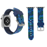 Apple Watch Series 3 & 2 & 1 38mm용 패션 카모플라주 패턴 실리콘 시계줄, 38mm