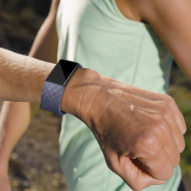 다이아몬드 패턴 조절 가능한 스포츠 시계 밴드 FITBIT Charge 2용, 사이즈: S, 10.5x8.5cm, S