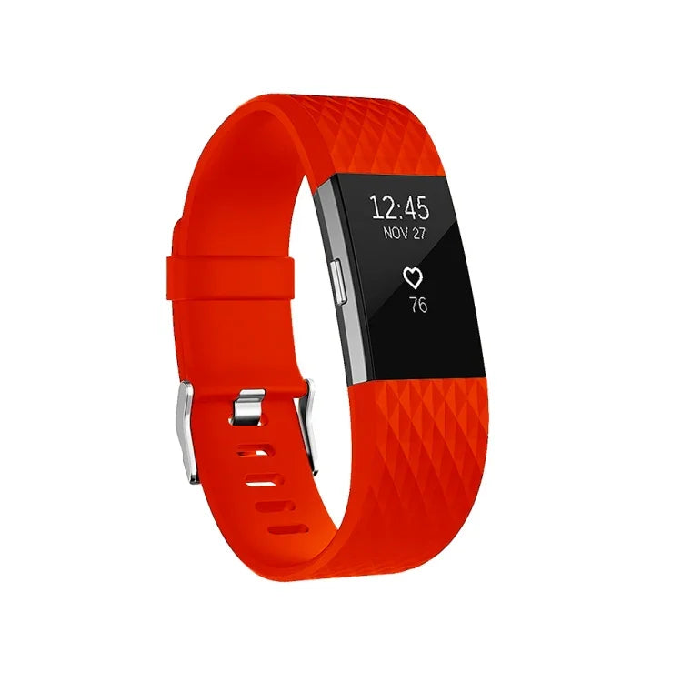 다이아몬드 패턴 조절 가능한 스포츠 시계 밴드 FITBIT Charge 2용, 사이즈: S, 10.5x8.5cm, S