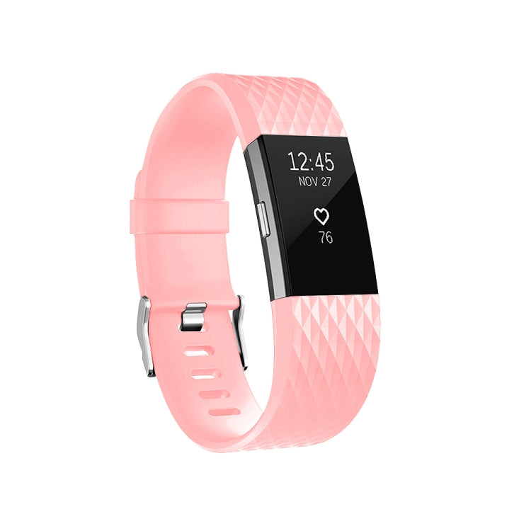 다이아몬드 패턴 조절 가능한 스포츠 시계 밴드 FITBIT Charge 2용, 사이즈: S, 10.5x8.5cm, S