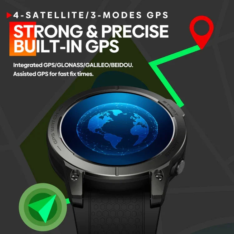 Zeblaze Stratos 3 1.43인치 AMOLED 스크린 IP68 방수 스마트워치, 블루투스 통화 / GPS 지원, Stratos 3