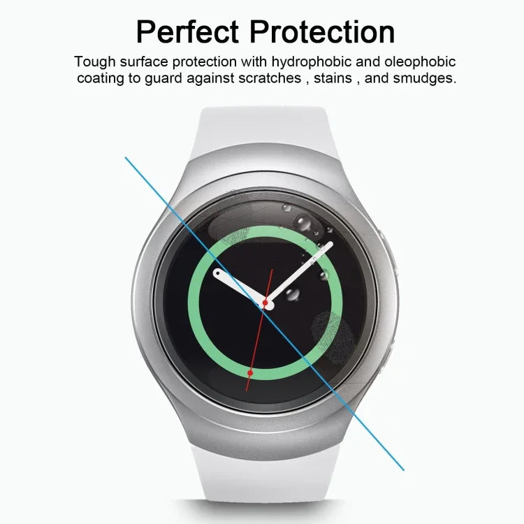 Samsung Gear S2 스마트워치용 ENKAY Hat-Prince 2개입 0.2mm 9H 표면 경도 2.15D 방폭 강화유리 스크린 필름