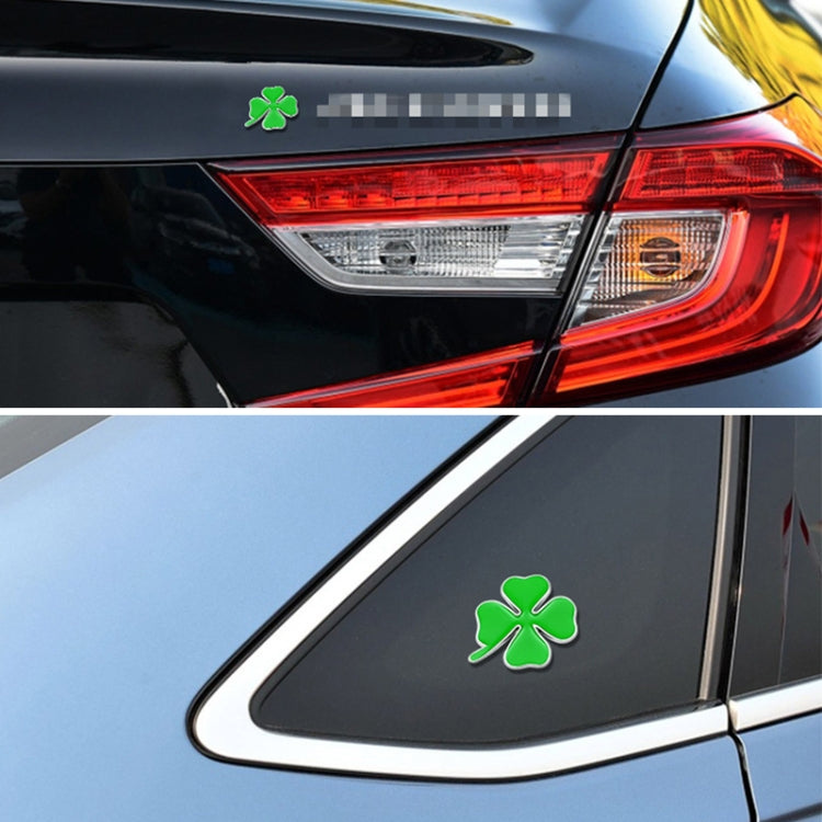 Four Leaf Clover Luck Symbol Badge Labeling Sticker Styling Car Decoration, Size: 4x3x0.3cm, Size: 4x3x0.3cm