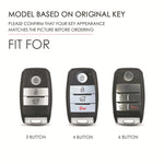 For Kia C133 4-button Hallmo Car Cowhide Leather Key Protective Cover Key Case, C133