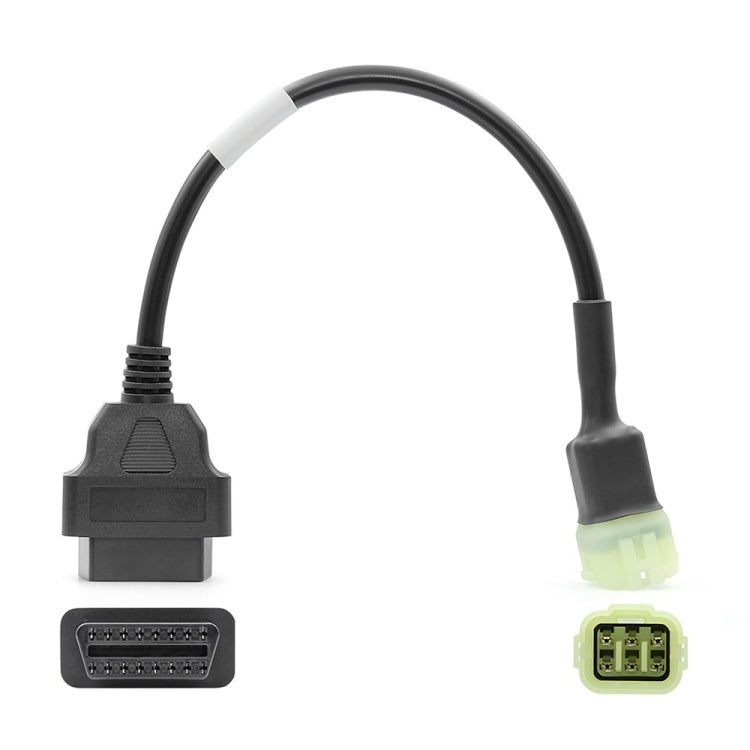 For Kawasaki 6 Pin to OBDII Female Motorcycle Connector Cable, For Kawasaki