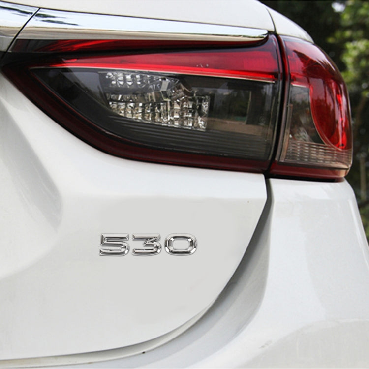 Car Number 530 Metal Personalized Decorative Stickers, Size: 8 x 2.5 x 0.5cm, Number 530