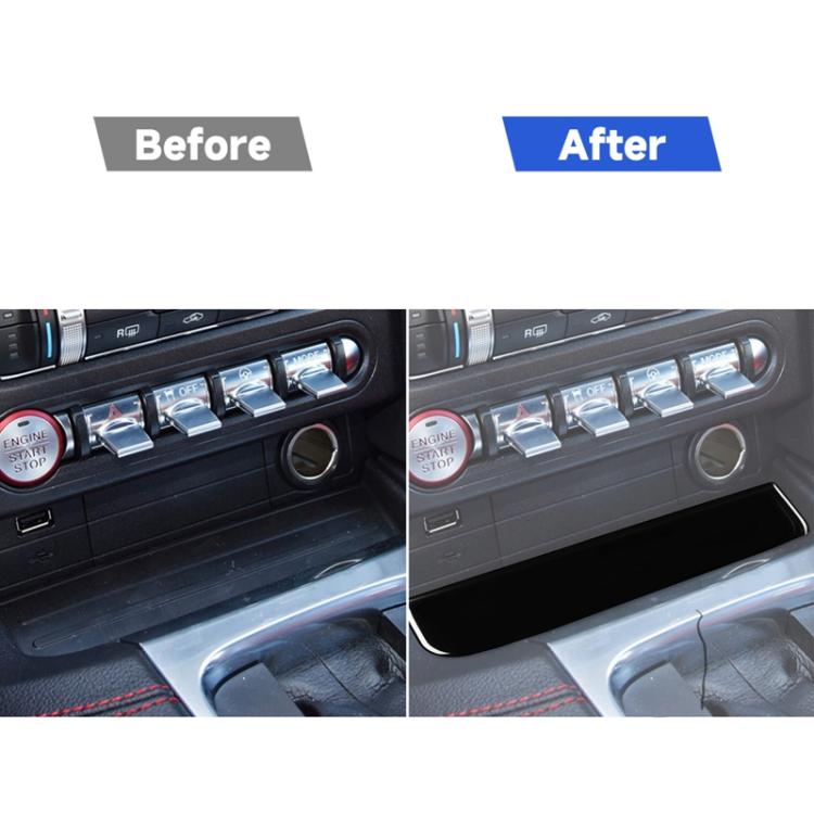 For Ford Mustang 2015-2020 Car Water Cup Holder Upper Decorative Sticker, Left and Right Drive Universal, Water Cup Holder Upper