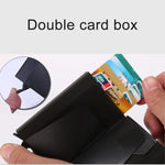 X-7 방자성 RFID 다기능 알루미늄 크레이지 호스 텍스처 가죽 카드 가방 지갑