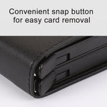 X-7 방자성 RFID 다기능 알루미늄 크레이지 호스 텍스처 가죽 카드 가방 지갑