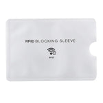 100개 알루미늄 호일 도난 방지 RFID 차단 슬리브 카드 보호 커버, 크기: 9.1*6.3cm, RFID 차단 슬리브 100개