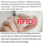 100개 알루미늄 호일 도난 방지 RFID 차단 슬리브 카드 보호 커버, 크기: 9.1*6.3cm, RFID 차단 슬리브 100개