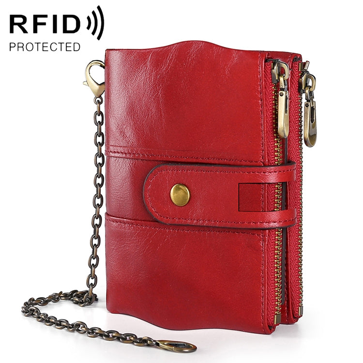 LT3539 소가죽 지퍼 버클 방자성 RFID 지갑 클러치 남성용, 카드 슬롯 및 숄더 스트랩 포함, LT3539 숄더 스트랩 블루, LT3539 스트랩 레드, LT3539 황갈색