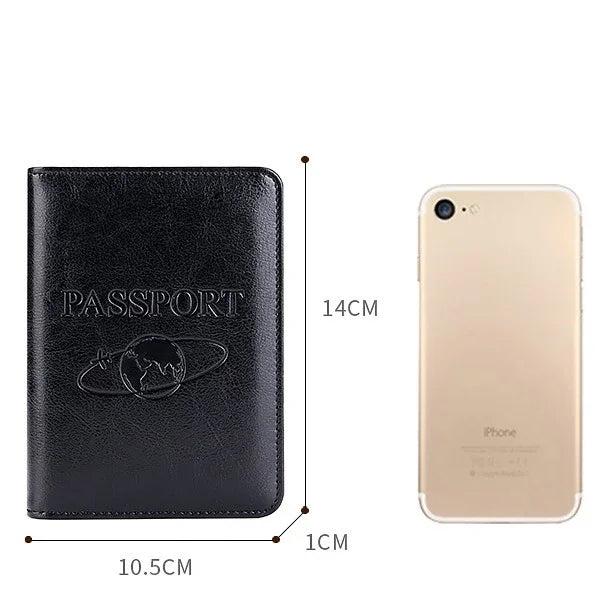 TP-8296 Multi-functional RFID Leather Travel Passport Holder