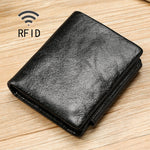 TP-191 오일 왁스 가죽 다기능 RFID 3단 지갑