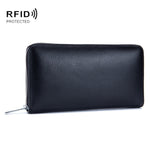 2층 소가죽 가죽 오르간 카드 홀더 다중 카드 RFID 도난 방지 지갑 가방
