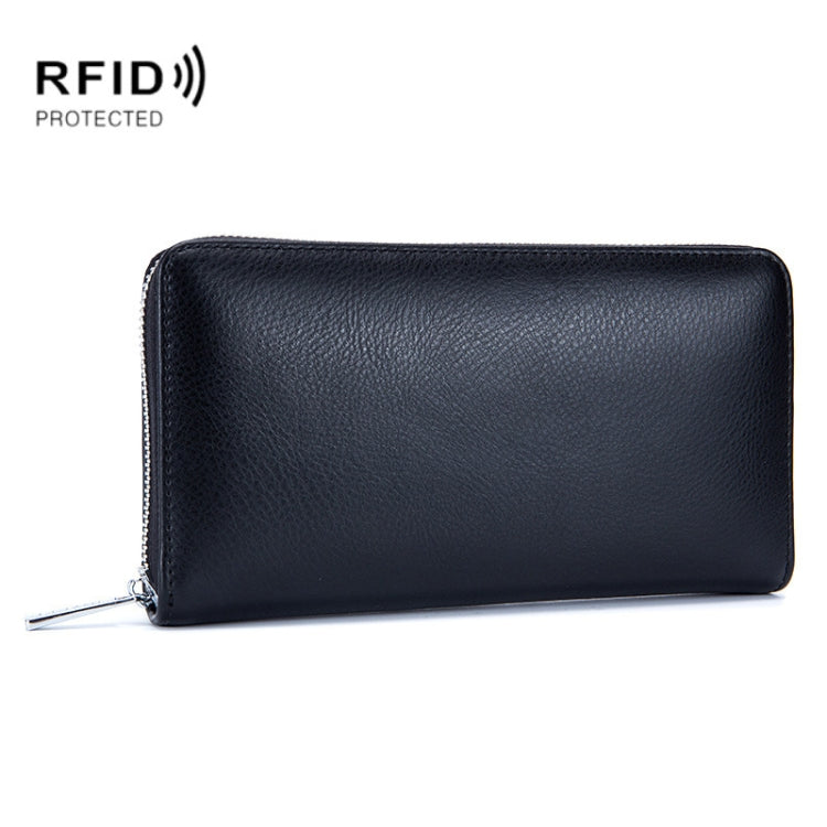 2층 소가죽 가죽 오르간 카드 홀더 다중 카드 RFID 도난 방지 지갑 가방