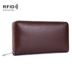 2층 소가죽 가죽 오르간 카드 홀더 다중 카드 RFID 도난 방지 지갑 가방