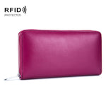 2층 소가죽 가죽 오르간 카드 홀더 다중 카드 RFID 도난 방지 지갑 가방