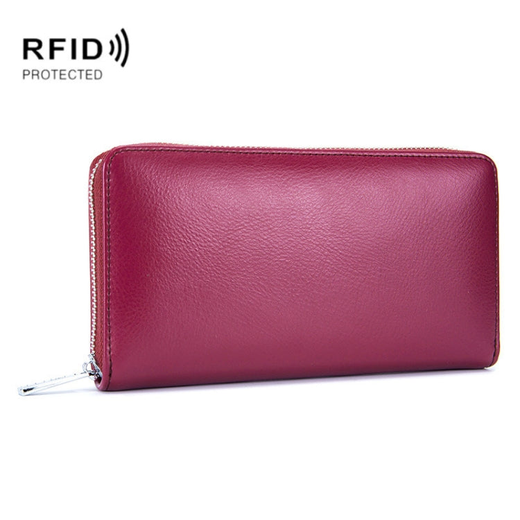 2층 소가죽 가죽 오르간 카드 홀더 다중 카드 RFID 도난 방지 지갑 가방