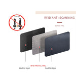 2층 소가죽 가죽 오르간 카드 홀더 다중 카드 RFID 도난 방지 지갑 가방