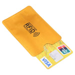 100개 알루미늄 호일 도난 방지 RFID 차단 슬리브 카드 보호기, 사이즈: 9.1*6.3cm, RFID 100개 (골드), RFID 100개 (실버)