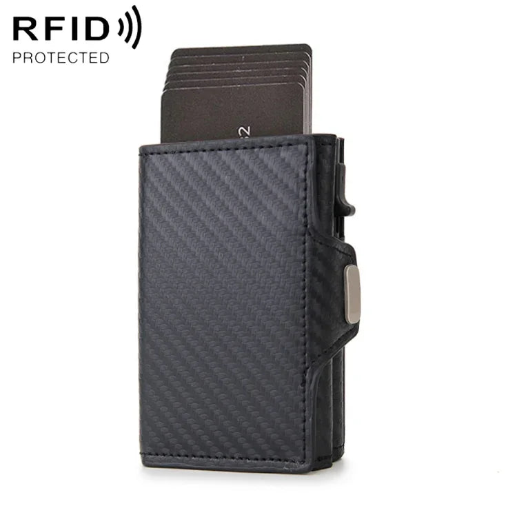 CH0727-1 RFID 탄소 섬유 지퍼 다기능 카드 패키지