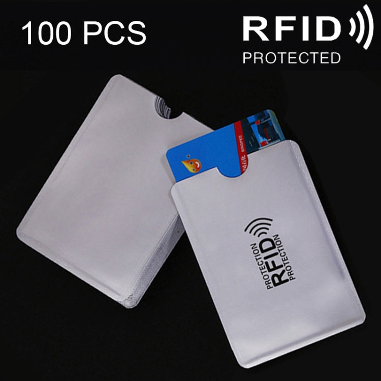 100개 알루미늄 호일 카드 보호 커버 케이스 RFID 차단 안전 실드 신분증 슬리브 카드 가방, 사이즈: 9.1*6.3cm, CCB1077A, CCB1077B, CCB1077C