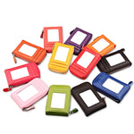 정품 소가죽 단색 지퍼 세로형 카드 지갑 RFID 차단 카드 가방 보호 케이스 12 카드 슬롯, 사이즈: 11.5*7.5cm