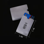 10개 세트 알루미늄 호일 RFID 차단 신용카드 ID 은행카드 케이스 카드 홀더 커버, 사이즈: 9.1*6.3cm, RFID 10개