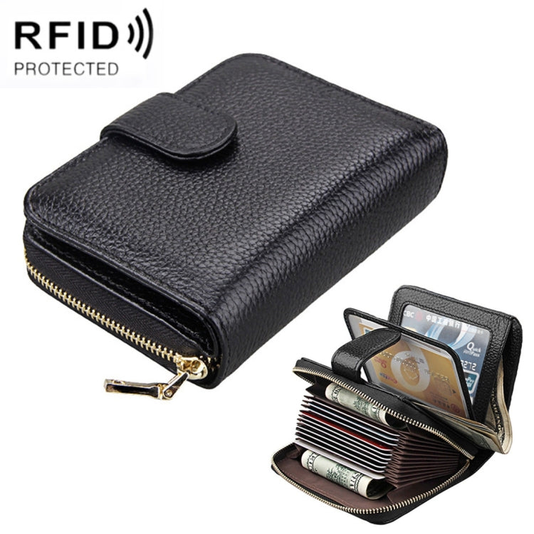 KB132 여성용 천연 소가죽 다기능 RFID 지갑/ 카드 가방/ 운전면허증 케이스