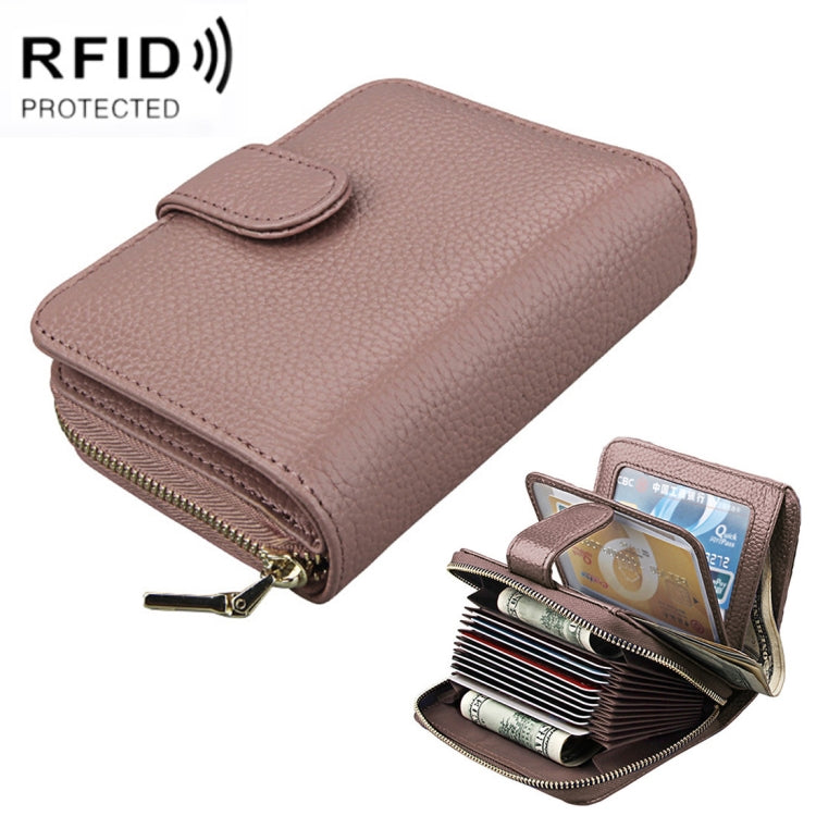 KB132 여성용 천연 소가죽 다기능 RFID 지갑/ 카드 가방/ 운전면허증 케이스