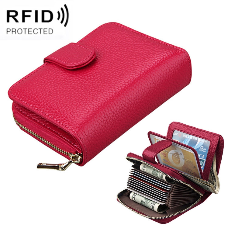 KB132 여성용 천연 소가죽 다기능 RFID 지갑/ 카드 가방/ 운전면허증 케이스