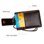 KB153 방자성 RFID 가죽 카드 홀더 신분증 배지 목걸이 포함