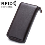 902 안티마그네틱 RFID 리치 텍스처 여성 대용량 핸드 지갑 카드 슬롯 포함 휴대폰 가방