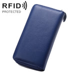902 안티마그네틱 RFID 리치 텍스처 여성 대용량 핸드 지갑 카드 슬롯 포함 휴대폰 가방