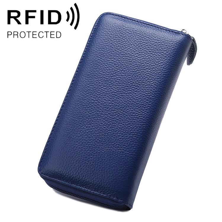 902 안티마그네틱 RFID 리치 텍스처 여성 대용량 핸드 지갑 카드 슬롯 포함 휴대폰 가방