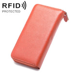 902 안티마그네틱 RFID 리치 텍스처 여성 대용량 핸드 지갑 카드 슬롯 포함 휴대폰 가방